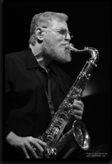 black and white sax photo